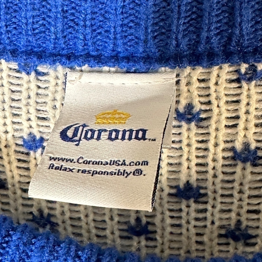 Corona X Mas Palm Trees Beach Long Sleeve Sweater Hoodie - Picture 4 of 7